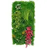 Pared de plantas artificiales, pared de césped, mampara de flores artificiales de plástico, fondo de valla con flores artificiales y plantas verdes para decoración de centros comerciales