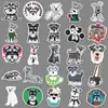 50 Pegatinas de Perro Schnauzer Dibujos Animados Animal Perro Cachorro Lindo Creativo Impermeable Decorativo Taza de Agua Diario Personalizado Pegatina