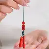 Pingente de Corrente para Celular de Areia Dourada Vermelho Cinábrio Natural de Alto Teor no Atacado, Simbolizando Sucesso Contínuo e Prosperidade, com Acessório de Pingente de Caneta