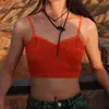 Camiseta Regata de Malha Huangzheng Guangzhou Verão Slim Fit Novo Estilo Laranja de Alta Qualidade Sem Mangas para Usar por Baixo