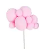Decoração de bolo de assar bola de pelo Nuvem Branca plug-in balão arco-íris cartão decoração festa de aniversário acessórios de vestido