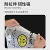 Bolsa de plástico transparente con cara sonriente para envasar alimentos, bolsa práctica, bolsa desechable para compras en supermercados, bolsa tipo chaleco portátil