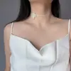 Collar de Cristal con Perlas de Flores de Verano para Mujer, Cadena Dulce de Clavícula de Nicho de Alta Gama, Collar de Flores
