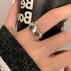 Anillo con Patrón de Diamantes para Mujer, Moderno y Único, Estilo Vintage, Anillo Abierto Nuevo, Anillo Dulce y Fresco para el Dedo Índice, de Moda