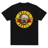 Camiseta Masculina com Estampa Gráfica Guns N Roses Vintage Verão Algodão Europeu e Americano