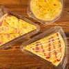 Caja de Pizza Transparente de 5 pulgadas Caja de Pizza de Durian Caja Desechable para Pastel Tiramisú Caja de Empaque Triángulo de Queso