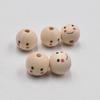 Accesorios para joyería DIY 20MM color de tronco cabeza de muñeca sonriente cuentas de madera cabeza de gato cuentas redondas cuentas sueltas DIY al por mayor