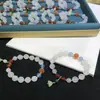 Nuevo Pulsera de Hilo de Seda Imitación Oro Hada Pulsera de Calabaza de Jade Ágata de Fuente de Sal Moda Pulsera de Cuentas de Jade