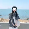 Camisa retro de cuadros estilo japonés de manga corta para mujer, camisa de diseño de verano, top babydoll holgado estilo coreano