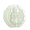 Pingente de Guanyin de Jade Imitação Hetian Lótus Guanyin Marca de Jade Colar para Homens e Mulheres Pingente de Jade Presente ao Vivo