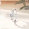 Anéis Originais Casal Borboleta Amor, Prata Pura, Estilo Floresta, Design Único, Anéis em Forma de Diamante, Anéis de Borboleta, Disponível para Dropshipping