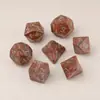 Suministro Directo de Fábrica de Dados Poliédricos Rojos de Sésamo Natural para Juegos de Mesa Dungeons & Dragons Coc Dados para Juegos Casuales Z01 Set