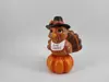 1 pieza Decoración de Resina para Mesa de Acción de Gracias con Pavo y Calabaza Adorno Navideño Manualidad para Exhibición en Sala de Estar