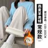 Shanli Dadi [Tienda] Pantalones de Arroz Glutinoso de Lana de Cordero para Mujer Otoño e Invierno Nuevos Engrosados Engrosados Pantalones de Algodón Casual Suave Cerosos