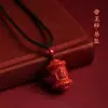 Coleção de Pingentes Naturais de Cinábrio e Areia Roxo-Dourada, Colares de Casal do Ano Zodiacal, Atacado e Dropshipping de Joias e Presentes de Feira Livre