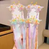 Nuevo Estilo Antiguo Adorno para el Cabello Accesorios de Pasador de Pelo Hanfu para Niños con Flor de Cinta Pasador de Pelo Niña Pasador de Pelo con Borla de Mariposa