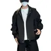 Jaqueta piloto Harrington estilo americano, corte justo, coleção de primavera, gola alta masculina, à prova de vento e à prova d'água, peça externa casual para homens e mulheres