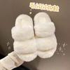 Sapatos Peludos de Novo Estilo para Mulheres para Outono e Inverno para Uso Externo Estilo Quente de Celebridade da Internet Ins Tendência Estilo Fada Chinelos de Pelúcia Domésticos Chinelos de Algodão Primavera