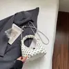 Bolsos populares para mujer de este año 2025 nueva moda bolso de hombro de lunares con lazo bolso cruzado de cadena bolso nube
