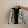 Nuevo Traje de Otoño para Niñas, Tallas Mediana y Grande, Sudadera con Capucha Elegante, Pantalones a Cuadros Forrados, Conjunto de Tres Piezas, Moderno