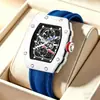 Reloj de Pulsera de Moda para Hombre con Forma de Barril Ultradelgado Nuevo Transfronterizo, Modelo Popular de Comercio Exterior, Reloj de Cuarzo al por Mayor, Marca de Relojes para Hombre
