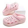 Zapatos con Agujeros Elevados para Mujer Suela Gruesa Verano EVA Transpirables Sandalias Transpirables Antideslizantes Ropa Exterior Gama Alta Playa Baotou Arrastre