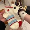 Calcetines Blancos Adorables para Niños Ins Primavera y Verano Combinan con Todo Delgados Estilo Coreano Malla Calcetines Deportivos Modernos de Dibujos Animados Cortos de Caña Baja