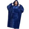 Suéter de Felpa Extra Largo Perezoso Ropa para Pareja Ropa para el Hogar con Capucha Resistente al Frío y Cálido para Exteriores Manta de TV para Dormir 120 cm de Largo