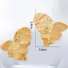 Pendientes Metálicos de Venta Caliente Transfronteriza, Pendientes Geométricos de Estilo Moderno y Fresco, Pendientes de Diseño de Moda con Superficies Cóncavas y Convexas Brillantes Lote