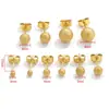 Aguja de Soldadura de Cuentas de Acero Inoxidable Mate Dorado Esmerilado con Pendientes de Acero de Titanio Colgantes y Pendientes Accesorios de Joyería DIY