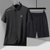 Ropa de verano para hombre de dos piezas de alta gama, un conjunto de traje deportivo para hombre, ropa a juego para hombre, pantalones