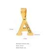 Colgante Pequeño de Acero Inoxidable 18K Best-Seller Europeo y Americano Transfronterizo Serie de Letras con Diamantes Se Puede DIY Libremente para Combinar Collares y Pulseras