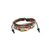 Pulsera Trenzada Multicapa para Hombre de Bicicleta Nueva Europea y Americana Cruzada de Piedra Negra Joyería de Cuero Retro de Moda