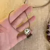 Zuji Estilo Étnico Retro Colgante de Campana de Mariposa de Cerámica Collar Cadena Larga Nueva de Moda para Mujer Accesorios para Mujer