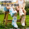 Cobre-sapatos Descartáveis para Crianças com Estampas de Desenhos Animados, Uso Escolar ao Ar Livre, Extra Longo e Grosso, Antiderrapante de Cano Alto para Chuva