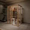 Villa de Gato com Vidro Panorâmico, Quarto de Gato, Casa de Gato, Gaiola Grande de Luxo para Gato, Casa de Gato, Armário de Gato para Pet Shop