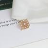 Bolso de cobre estilo retro con doble colgante dorado con incrustaciones de circonitas, corona, alas de abanico, joyería DIY, pendientes, accesorios