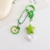 Llavero Creativo con Gradiente en Forma de Corazón Estilo Minimalista Coreano Ins Colgante para Auriculares Unisex Accesorio para Bolso Coche