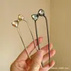 Pasador de Horquilla en Forma de U con Lazo de Pedrería para Mujer, Accesorio de Cabello de Alta Gama para Moño Trasero, Nuevo Accesorio Estilo Chino Qipao