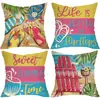 La funda de almohada de verano nueva más vendida de Amazon con estampado de océano y playa para sofá de verano y decoración de sala de estar