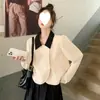 Camisa retro francesa de manga larga para mujer Diseño de primavera y otoño Camisa nicho con sentido de diseño 2023 nuevo top corto chic