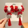 Acessórios de Cabelo Tradicionais Chineses para Crianças no Ano Novo, Presilhas de Cabelo Festivas Vermelhas para Meninas e Bebês, Adereços de Cabeça Estilo Chinês para o Ano Novo