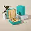Caixa de Joias de Veludo com Padrão de Rede Caixa de Armazenamento de Joias Caixa de Embalagem para Presente de Aniversário Bolsa de Joias de Luxo Acessível Caixa de Joias