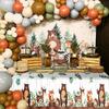Mantel de Plástico de Animales del Bosque Transfronterizo Decoración de Mesa para Baby Shower Niño Niña Cumpleaños