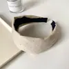 Faixa de cabelo larga de tecido estilo francês com strass, novo design elegante para o dia a dia, tiara estilosa para lavar o rosto