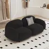 Sofá Pequeno em Tecido Tecnológico para Uso Doméstico, Adequado para Apartamentos Pequenos, Quarto, Sala de Estar, Sofá de Tecido de Recepção Duplo Estilo Moderno Tendência Creme
