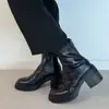Botines Chelsea cortos para mujer, estilo nuevo, de tacón alto, ajustados, tacón grueso, 2026, elegantes, adecuados para mujeres petite, tela negra