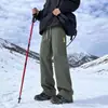 Pantalones impermeables de color dopamina para exteriores de cuatro estaciones, pantalones casuales rectos con cremallera de moda para hombre