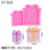 Caja de Regalo Lazo Molde de Pudín de Chocolate Doblar Pastel Cara Sonriente Estrella de Cinco Puntas Decoración Molde de Silicona