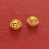 Fuerte retención de color Nepal accesorios dorados pulsera de agujero grande cuentas oro antiguo accesorios para joyería DIY cuentas para pulsera